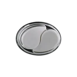 2x10ml / 0.34oz AS Oval Dual-Chamber Airless Pump Bottle with Clear AS Overcap & Opposing Independent PP Pumps, 1:1 Ratio, 0.22cc Dosage