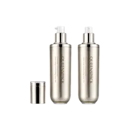 1.7oz / 50ml Refillable Acrylic Round Double-Wall Airless Pump Bottle with ABS Overcap & PP Inner Bottle, 0.23cc Dosage