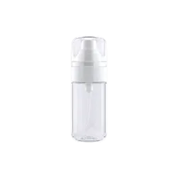 1.7oz / 50ml Clear PET Round Spray Bottle with Fine Mist Sprayer & Clear Rounded Overcap