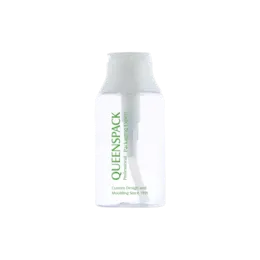 16.9oz / 500ml Clear PET Bevel Cleanser Pump Bottle with Twist Lock PP Pump