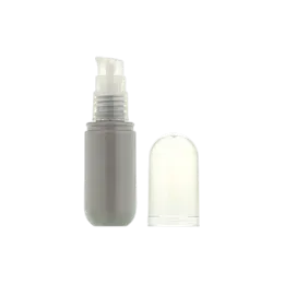 1.7oz / 50ml Clear PET Round Pump Bottle with Clear PCTA Overcap