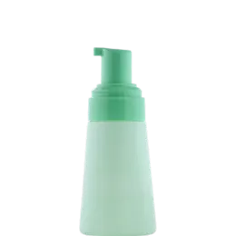 1.7oz / 50ml Clear PE Conical Wide-Mouth Foaming Pump Bottle with Clear Overcap