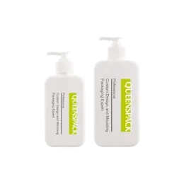 18.6oz / 550ml Clear PE Rectangular Cleanser Pump Bottle with PP Pump