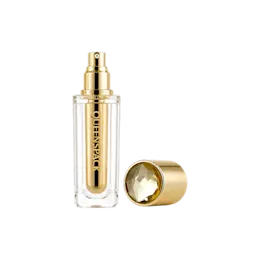 1oz / 30ml Acrylic Double-Wall Square Pump Bottle with Clear Outer Wall, Acrylic Jewel-Topped Overcap, PP Inner Bottle & Aluminum Pump
