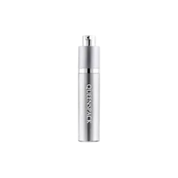 0.51oz / 15ml AS Slim Cylinder Pump Bottle with Retractable Integrated Pump & Metallic Accent Band