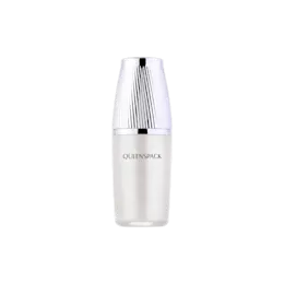 1.7oz / 50ml Acrylic Double-Wall Cylinder Pump Bottle with Metallized Shoulder & Ribbed Overcap, PP Inner Bottle & Metallized ABS Pump