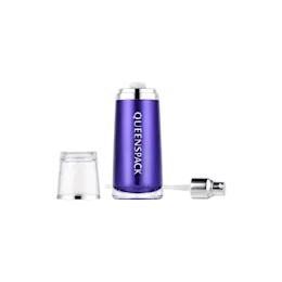 1.7oz / 50ml Acrylic Double-Wall Conical Pump Bottle with Clear Acrylic Overcap & Aluminum Pump
