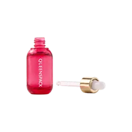 0.51oz / 15ml Glass-Like PETG Round Dropper Bottle with Bulb Dropper with Metallized Collar
