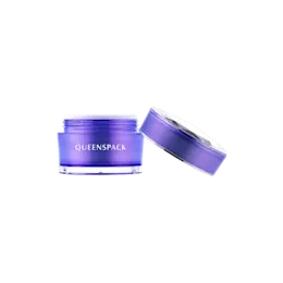 1oz / 30ml Acrylic Flared Cream Jar with Matching Decorative Jewel-Effect Cap & PP Sealing Disc