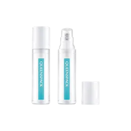 1.7oz / 50ml PP Cylinder Airless Pump Bottle with Flush ABS Overcap, 0.3cc Dosage