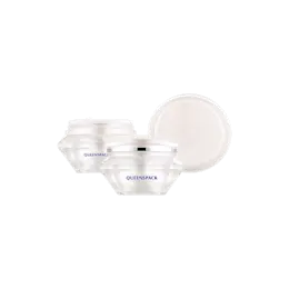 0.51oz / 15ml Acrylic Double-Wall Faceted Jewel Cream Jar & Matching Cap with Silver Accent