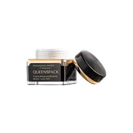 1oz / 30ml Acrylic Double-Wall Square Cream Jar with Decorative ABS Cap & PP Sealing Disc
