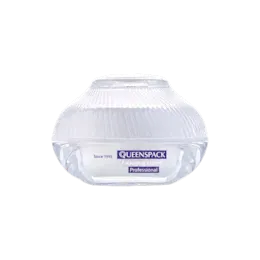 1.7oz / 50ml MS Double-Wall Flared Dome Cream Jar with Ribbed Pattern MS Closure, PP Inner Jar & PE Sealing Disc