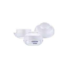 1.7oz / 50ml MS Double-Wall Flared Dome Cream Jar with Ribbed Pattern MS Closure, PP Inner Jar & PE Sealing Disc