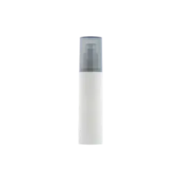 1.7oz / 50ml PP Slim Cylinder Airless Pump Bottle with Metal-Free Pump & Clear Overcap, 0.2cc Dosage