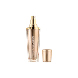 2oz / 60ml Acrylic Double-Wall Tapered Pump Bottle with Acrylic Overcap, Metallic Accent Band & Aluminum Pump