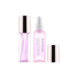 1.7oz / 50ml Glass-Like PETG Cylinder Airless Bag-In-Bottle Pump Bottle with Metallized PETG Overcap & PE Inner Bag, 0.23cc Dosage