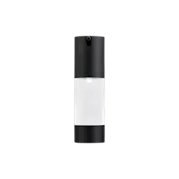 1oz / 30ml AS Cylinder Airless Pump Bottle with Integrated Recessed Pump, 0.2cc Dosage