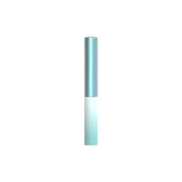 0.13oz / 3.9ml Cylinder PETG Mascara & Brow Gel Tube with Aluminum Cap & Slim Spiral Fiber Bristle Brush