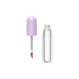 0.14oz / 4ml Mini PETG Pill-Shaped Lip Gloss Tube with Classic Doe Foot Applicator
