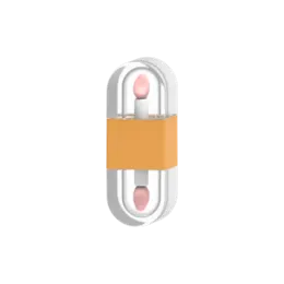 2x1.6ml / 0.05oz PETG Flat Oval Dual-Ended Lip Gloss Tube