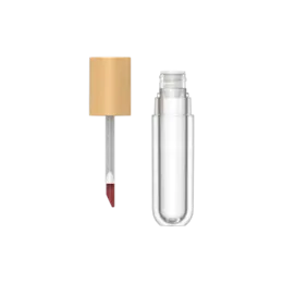 0.14oz / 4ml PETG Slim Round Lip Gloss Tube with Classic Doe Foot Applicator