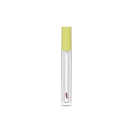 0.15oz / 4.4ml PETG Rounded Square Lip Gloss Tube with ABS Cap & Classic Doe Foot Applicator