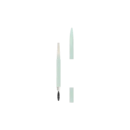 PP Slim Dual-Ended Twist-Up 3.6x1.4mm Eyebrow & Eyeliner Pencil with Spoolie Brush and Pointed Cap
