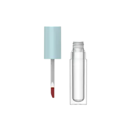 0.13oz / 3.9ml PETG Slim Cylinder Lip Gloss Tube with Classic Doe Foot Applicator