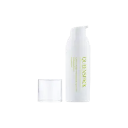 1.7oz / 50ml PP Cylinder Airless Pump Bottle with Clear Overcap, 0.23cc Dosage