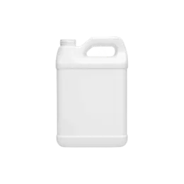 2.5 Gallon / 320oz 63mm F-Style Oblong HDPE Plastic Jug with Label Panel