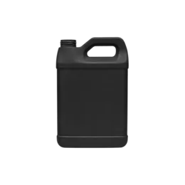 2.5 Gallon / 320oz 63mm F-Style Oblong HDPE Plastic Jug with Label Panel