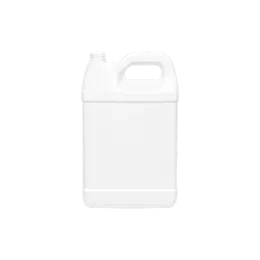 1 Gallon / 128oz 38mm F-Style Oblong HDPE Plastic Jug with Label Panel