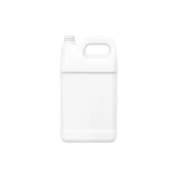 2.5 Gallon / 320oz 63mm Tall F-Style HDPE Plastic Jug with Label Panel