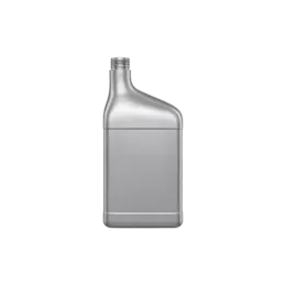 33oz / 1 Liter Oblong HDPE Motor Oil Bottle with 28mm Neck & Label Panel