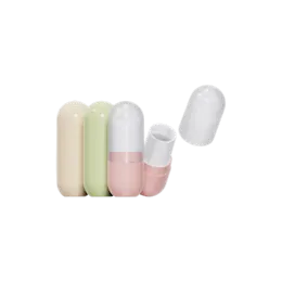 6.8g Monomaterial Top Fill PP Round Capsule Twist-Up Balm Stick