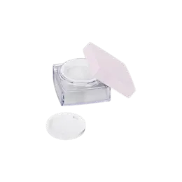 65.6g SAN Square Loose Powder Mesh Sifter Jar with Flush Screw Cap