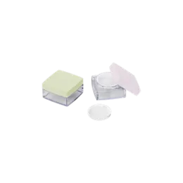 65.6g SAN Square Loose Powder Mesh Sifter Jar with Flush Screw Cap