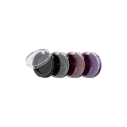 3.3g Single-Pan Round ABS & SAN Blush & Bronzer Compact with Clasp & Fully Transparent Lid