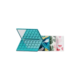 44.8g 28-Pan Rectangular ABS Eyeshadow Palette with Square Wells, Mirror & Magnetic Closure