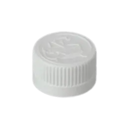 The image features a white plastic threaded closure cap with a smooth surface and a flat top. The cap has a 20-400 size specification, indicating its compatibility with containers that have a 20mm diameter and 400 thread count. This product is identified as the "MRP Solutions PP Threaded Closure 20-400 CR020." The cap appears simple and functional, designed for securely sealing bottles or similar containers.