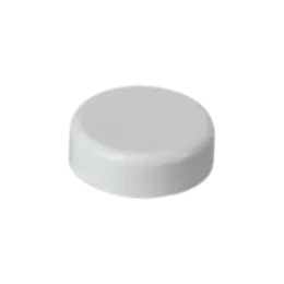 The image shows a Mold-Rite Plastics PP Threaded Closure 33-400. The product is a white, round plastic cap with a smooth surface and thread detailing inside the rim, designed to fit onto containers with a 33-400 neck finish. The cap has a flat top and evenly spaced threads for secure closure.