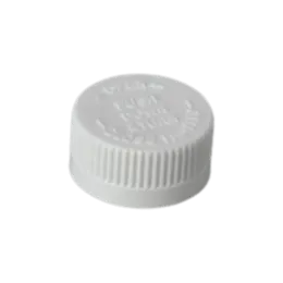 Image of an MRP Solutions PP Threaded Closure 28-400. The closure is a white, ribbed plastic cap with a smooth, flat top surface. The threading on the inside edge is visible, indicating it is designed to screw onto a compatible container. The cap has a standard design suitable for various packaging needs.