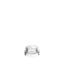 The image shows the Calaso 0.3oz Glass Jar (HD13709-100). It is a small, clear glass container with a smooth, cylindrical shape. The jar has a wide opening with a threaded neck for a secure screw-on lid, which is not shown in the image. The glass is transparent, allowing the contents to be visible. The simplicity and clarity of the design make it suitable for a variety of uses, such as storing small amounts of creams, balms, or other cosmetic products.