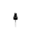 The image shows the Calaso PP Pump 22/410 FPB12A3C003. It is a white plastic pump dispenser with a ribbed collar and a smooth, rounded actuator. The pump is designed for screw-top bottles and features a long, narrow dip tube extending from the bottom of the pump mechanism. The actuator has a flat top surface and can be pressed down to dispense liquid products such as lotions or soaps.