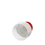 The image shows the MENSHEN PE Push Pull Cap 28/410 Push Pull Cap 52060 D. It is a white plastic cap with a cylindrical shape and a pull-tab at the top for easy opening. The cap is designed to be screwed onto a bottle, providing a secure and convenient way to dispense the contents.