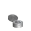The image shows a Menshen PP Tube Cap M22. It is a circular, white plastic cap designed to fit on the end of a tube. The cap has a smooth, flat top surface with a slightly raised outer edge. The bottom part of the cap has a threaded inner rim, allowing it to screw securely onto the matching tube. The overall design is simple and functional.