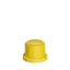 The image shows a Menshen PP Threaded Closure 32 Chemical Closure. The product is a small, cylindrical cap designed for sealing containers, most likely for chemical products. It is predominantly grey with a smooth, textured finish, and features threading on the inner side to ensure a secure fit. The top surface of the cap is flat with a slightly raised circular edge.