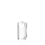 The image shows the CALASO 3.4oz Glass Bottle in the color Azalea. The bottle is cylindrical with a sleek and smooth surface. It features a screw-top neck, which is not capped in the image, revealing the threaded design. The glass is tinted a soft pink, giving it an elegant and modern appearance. The bottle stands upright on a flat base. The overall look is minimalistic and stylish, suitable for holding various liquids.