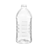The image features a clear, empty plastic bottle with a cylindrical shape and a narrow neck. The bottle has smooth sides and a screw-top opening without a cap. The product is identified as the "Resilux 67.6oz PET Bottle." The bottle is standing upright and is showcased against a plain white background.